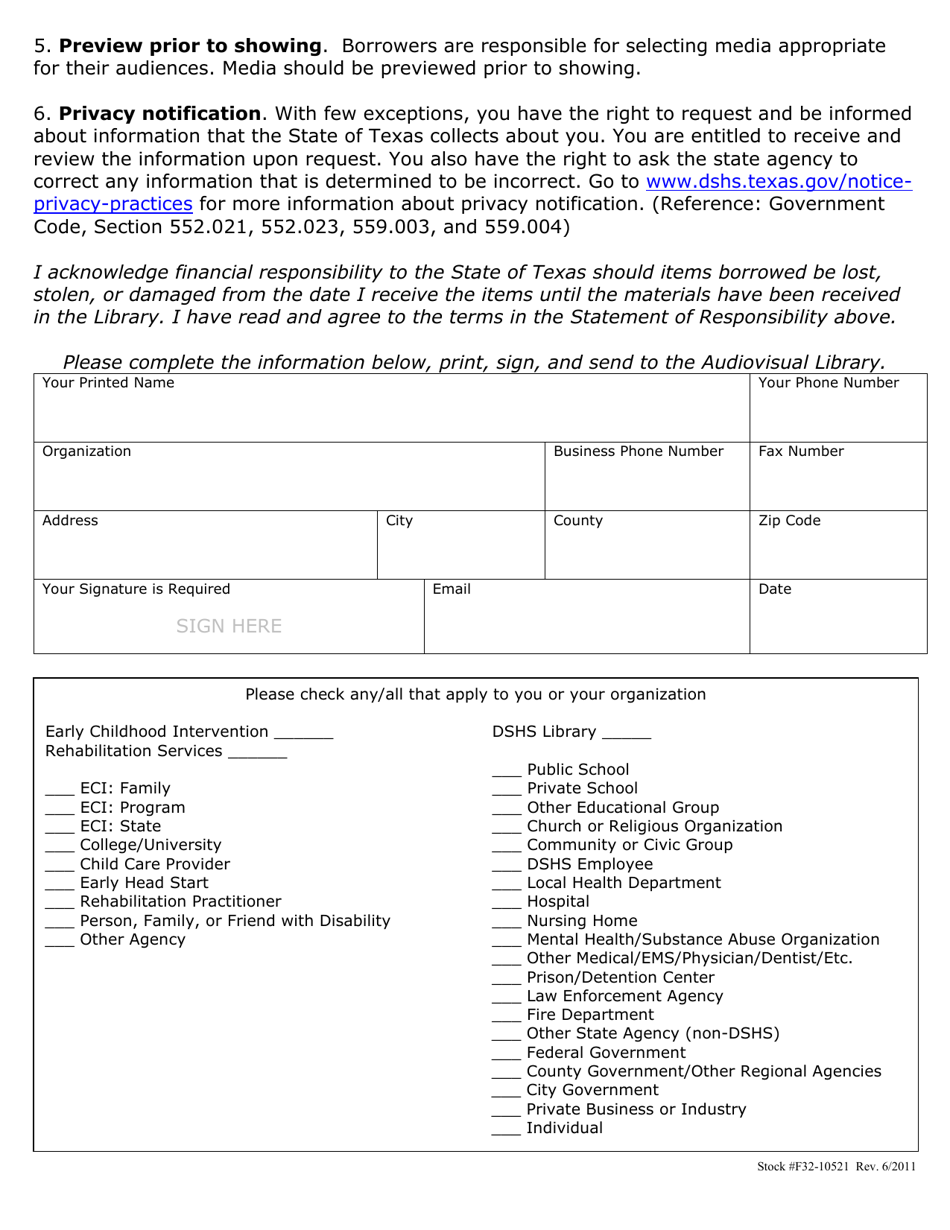 Statement of Responsibility - Texas, Page 2