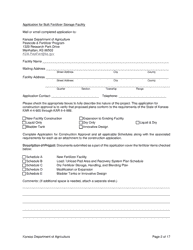 Application for Bulk Fertilizer Storage Facility - Kansas, Page 2