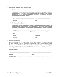Application for Bulk Fertilizer Storage Facility - Kansas, Page 5