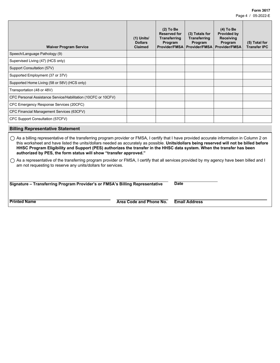 Form 3617 Download Fillable PDF or Fill Online Request for Transfer of ...