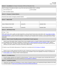 Form 3226 Freestanding Emergency Medical Care Facility License Application - Texas, Page 3