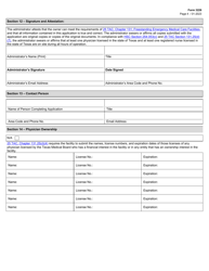 Form 3226 Freestanding Emergency Medical Care Facility License Application - Texas, Page 4