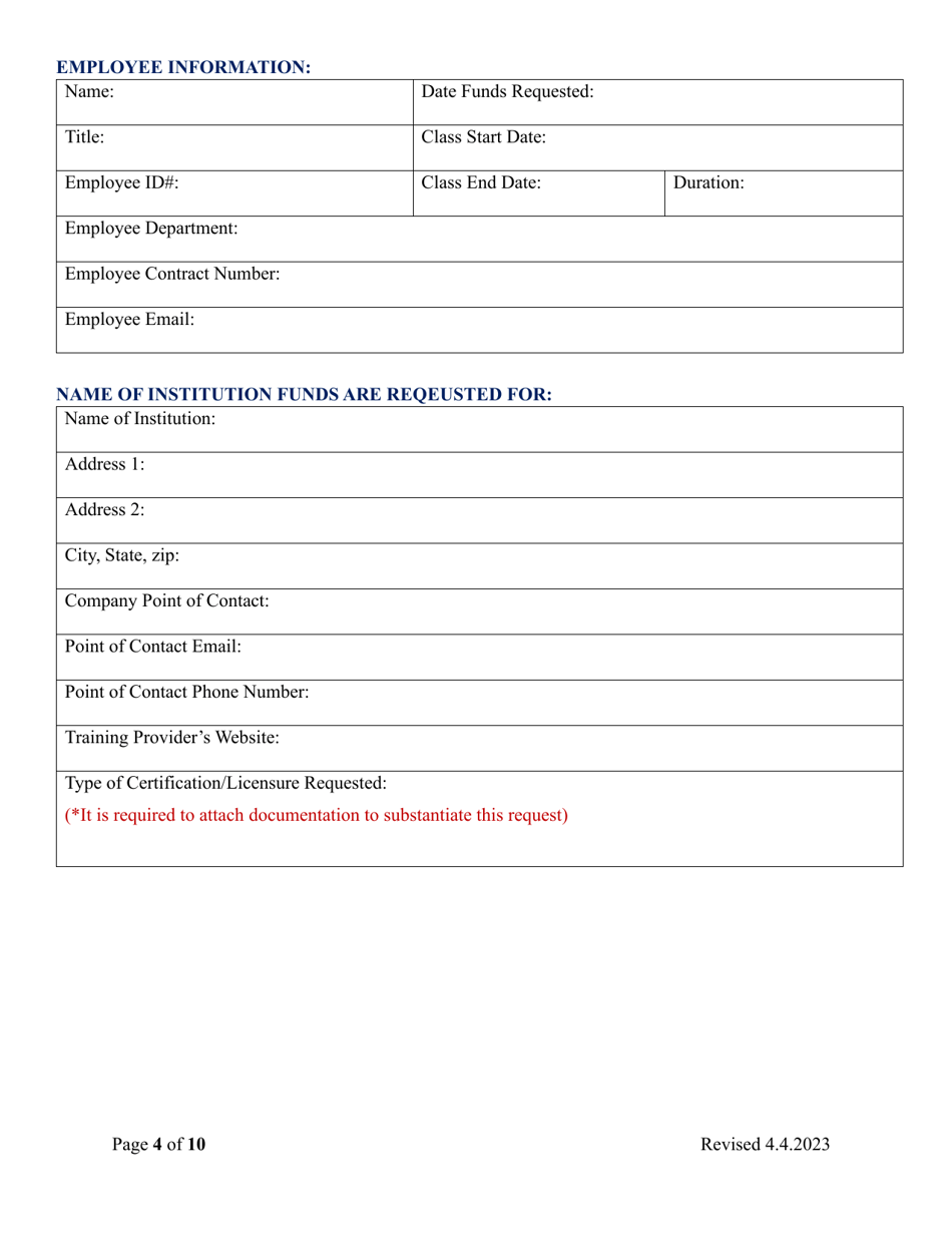Colorado Training & Professional Development Request Form - Fill Out ...