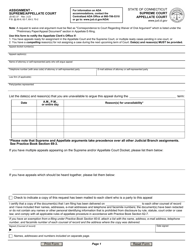 Document preview: Form JD-SC-37 Assignment - Supreme/Appellate Court - Connecticut