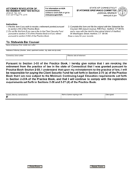 Document preview: Form JD-GC-25 Attorney Revocation of Retirement Written Notice - Connecticut