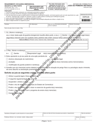 Form JD-FM-222PT Application for Emergency Ex Parte Order of Custody - Connecticut (Portuguese)