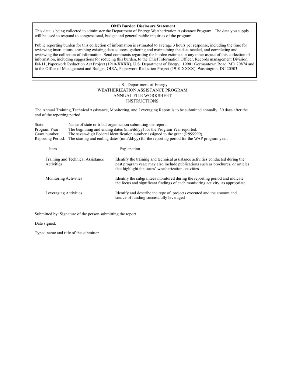 DOE Form 540.4 Annual Training, Technical Assistance, Monitoring, and Leveraging Report - Weatherization Assistance Program, Page 4