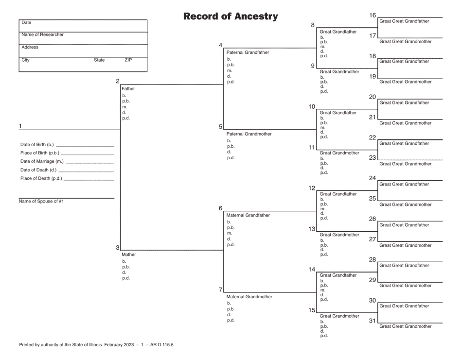 Form AR D115 - Fill Out, Sign Online and Download Printable PDF ...