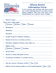 Form AR D144 Illinois Patriot Information Form - Large Print Version - Illinois