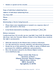 Form AR D144 Illinois Patriot Information Form - Large Print Version - Illinois, Page 2