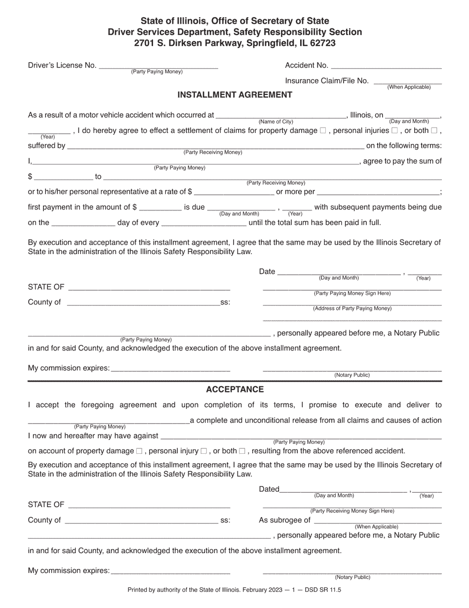 Form DSD SR11 - Fill Out, Sign Online and Download Fillable PDF ...