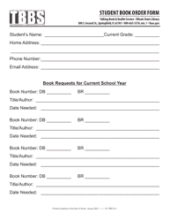 Document preview: Form ISL TBBS22 Student Book Order Form - Illinois