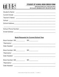 Document preview: Form ISL TBBS21 Student at School Book Order Form - Illinois