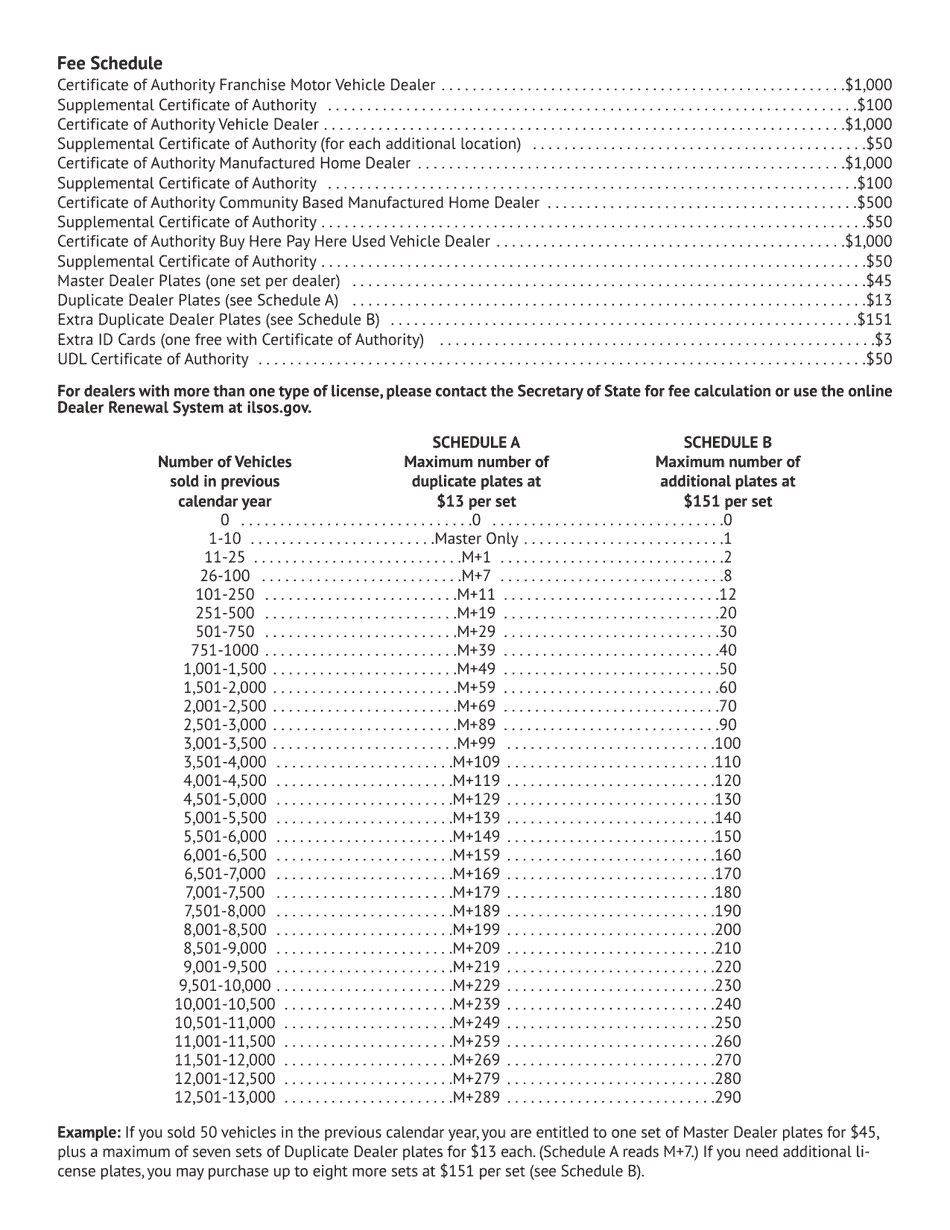 Form RT DS29 Dealer License Renewal Application Instructions - Illinois, Page 2