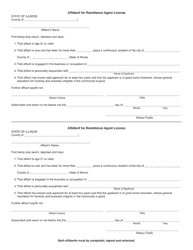 Form RA4 Remittance Agent License Application - Illinois, Page 2