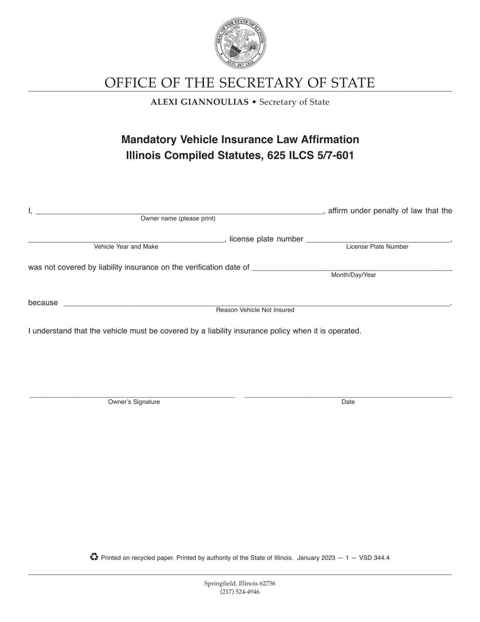 Form Vsd344 Fill Out Sign Online And Download Printable Pdf Illinois Templateroller 1667