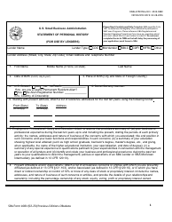 Document preview: SBA Form 1081 Statement of Personal History (For Use by Lenders)