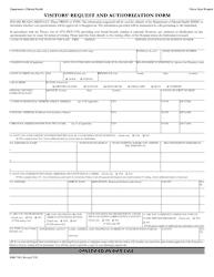 Document preview: Form PSH7383 Visitors' Request and Authorization Form - California