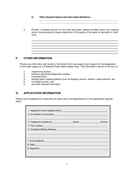 Form A Application for the Protection of a Public Water Supply - Newfoundland and Labrador, Canada, Page 4