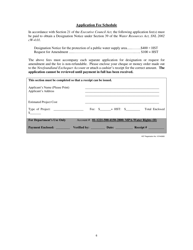 Form A Application for the Protection of a Public Water Supply - Newfoundland and Labrador, Canada, Page 6