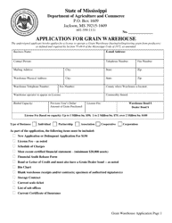 Application for Grain Warehouse - Mississippi, Page 2