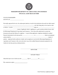 Application for Grain Warehouse - Mississippi, Page 5