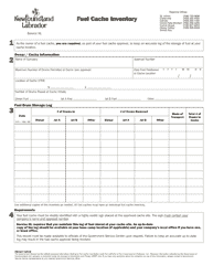 Fuel Cache Inventory - Newfoundland and Labrador, Canada