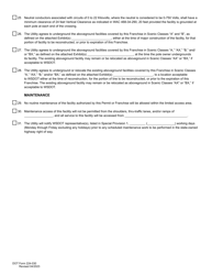 DOT Form 224-030 Special Provisions for Utility Accommodation Application - Washington, Page 4