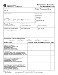 DOT Form 272-019 Performance Evaluation Consultant Services - Washington, Page 2