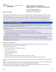 Forme 3232F Guide Relatif a La Demande De Remboursement - Sommaire Et Annexe 3 Teu - Ontario, Canada (French)