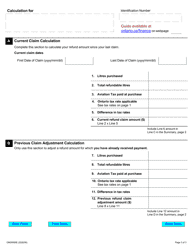 Form ON00069E Application for Refund - Tax Adjustment Form (Taf) - Ontario, Canada, Page 3