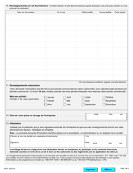 Forme 0507F Demande D&#039;inscription - Permis D&#039;acquisition De Carburant - Ontario, Canada (French), Page 3