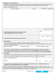 Form 0519E Application to Register for Fuel Distributor - Ontario, Canada, Page 2