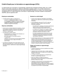 Forme 2495F Agenda 114 Credit D&#039;impot Pour La Formation En Apprentissage (Cifa) - Ontario, Canada (French), Page 2