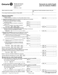 Document preview: Forme 0940B Demande De Credit D'impot Pour Les Maisons D'edition - Ontario, Canada (French)
