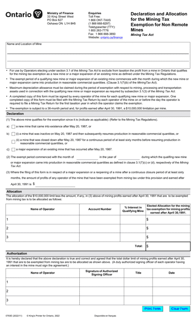 Form 0793F  Printable Pdf
