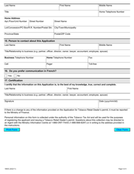 Form 1963E Application for Tobacco Retail Dealer&#039;s Permit - Ontario, Canada, Page 4