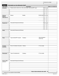 Forme 9968F Evaluation Par Questionnaire Financier - Entreprise - Ontario, Canada (French), Page 5