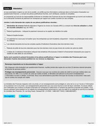 Forme 9968F Evaluation Par Questionnaire Financier - Entreprise - Ontario, Canada (French), Page 6