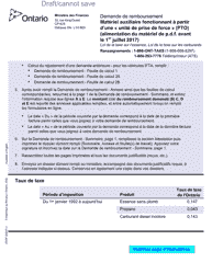 Forme 0549F Demande De Remboursement - Materiel Auxiliaire Fonctionnant a Partir D&#039;une Unite De Prise De Force (Pto) (Alimentation Du Materiel De P.d.f. Avant Le 1er Juillet 2017) - Ontario, Canada (French), Page 2