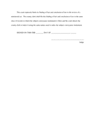 Judicial Finding of Fact and Conclusion of Law Regarding Conveyance Instrument Alleged to Contain a Discriminatory Provision as Defined by Section 5.0261(A), Texas Property Code - Dallas County, Texas, Page 2