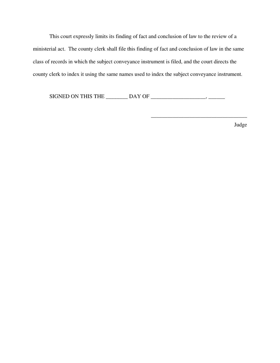 Judicial Finding of Fact and Conclusion of Law Regarding Conveyance Instrument Alleged to Contain a Discriminatory Provision as Defined by Section 5.0261(A), Texas Property Code - Dallas County, Texas, Page 2