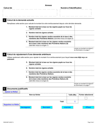 Forme ON00348F Demande De Remboursement - Ventes Exonerees De Taxes Pour Les Detaillants DES Premieres Nations - Ontario, Canada (French), Page 2