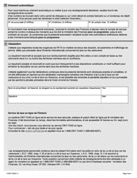 Forme 0166F Demande D&#039;inscripcion En Vertu De L&#039;entente Internationale Concernant La Taxe Sur Les Carburants - Ontario, Canada (French), Page 4