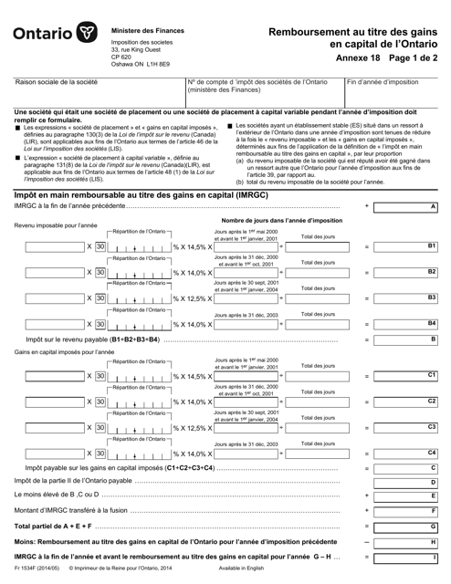 Forme 1534F Agenda 18  Printable Pdf