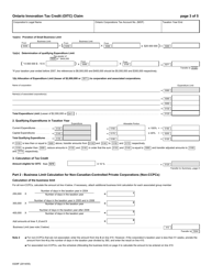 Form 0329F Ontario Innovation Tax Credit (Oitc) Claim - Ontario, Canada, Page 4
