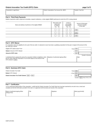 Form 0329F Ontario Innovation Tax Credit (Oitc) Claim - Ontario, Canada, Page 6