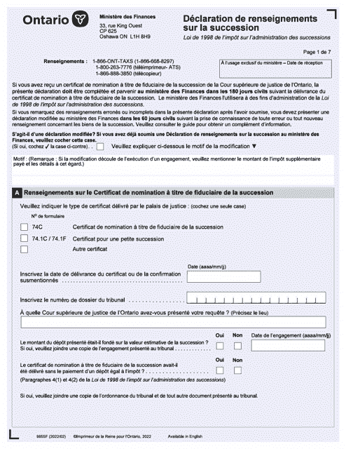 Forme 9955F  Printable Pdf