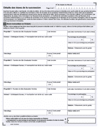 Forme 9955F Declaration De Renseignements Sur La Succession - up to December 31, 2019 - Ontario, Canada (French), Page 3