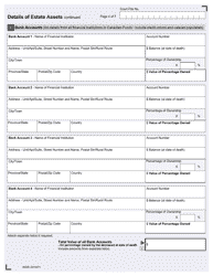 Form 9955E Estate Information Return - up to December 31, 2019 - Ontario, Canada, Page 4